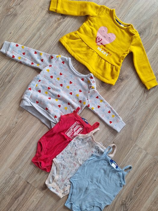 Zestaw bluzy niemowlęce ocieplane 62/68