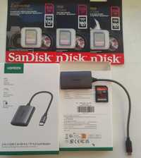 Карта памяті SanDisk Extreme SD 128GB Kingstone CFexpress XQD samsung