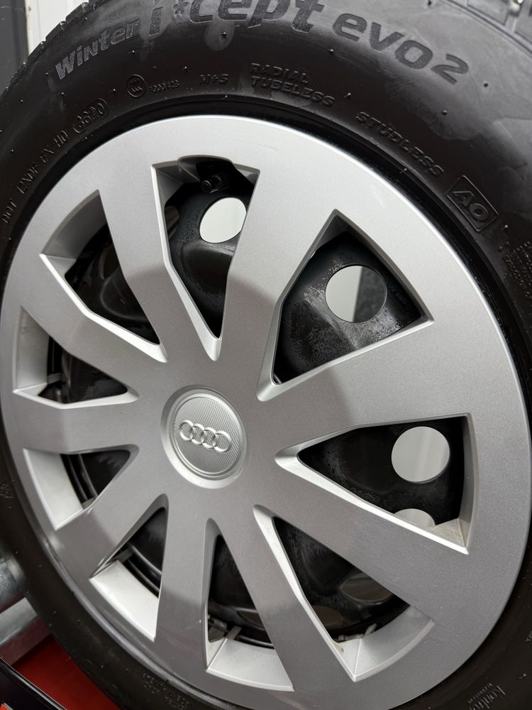 Felgi KOMPLET 15 cali 5x112 Audi VW SKODA seat Opony zimowe Stalowe