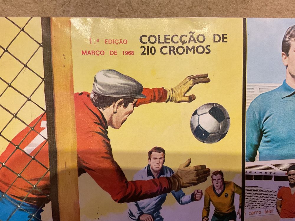 Caderneta de cromos de futebol completa antiga e rara 1ª edição 1968