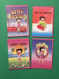 Colecção de 4 Cadernos Escolares Betty Boop Ambar Anos 80