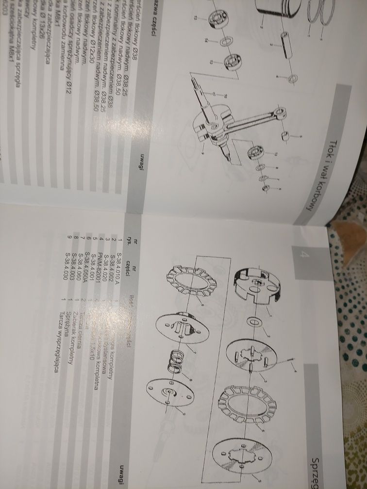 Instrukcja obsługi katalog czesci rama silnik komar sztywniak