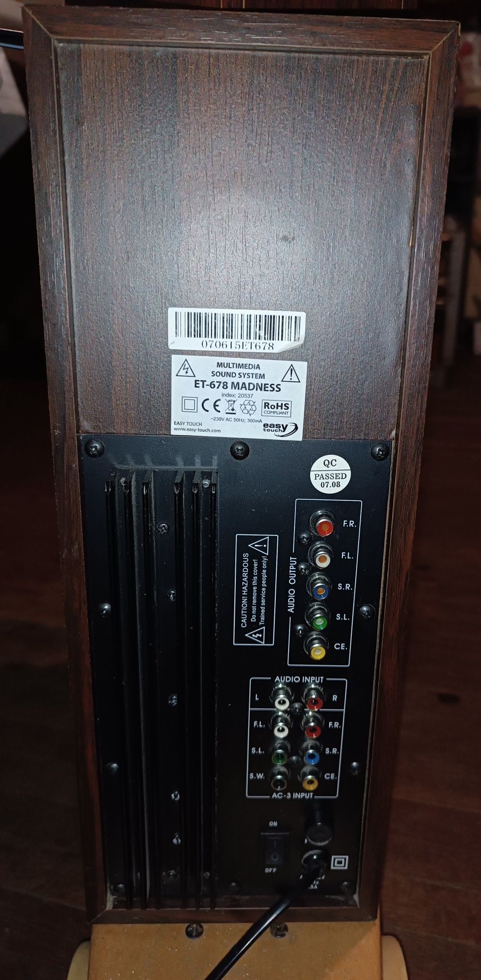Колонки 5.1 Easytouch ET-678 MADNESS (wooden) + remote control