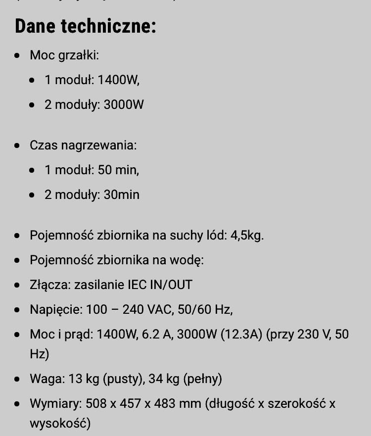 Wytwornica ciężkiego dymu Chauvet nimbus