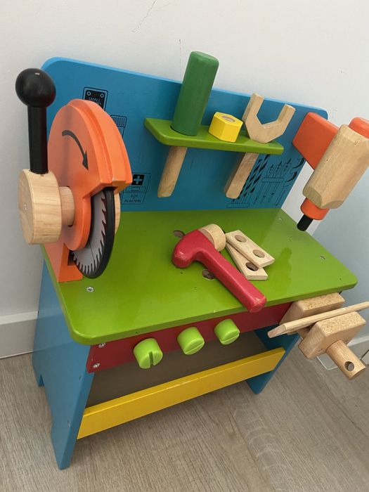 Drewniany Warsztat Majsterkowicza Z Narzędziami - Zabawka