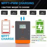 Сонячний контроллер mppt 20a powmr pwm зарядное панель солнечная