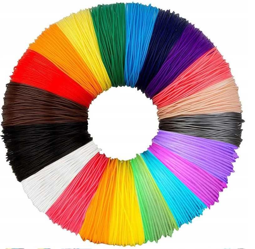 Wkłady do długopisu 3D, 100m PLA filament 3D pen, 20 kolorów