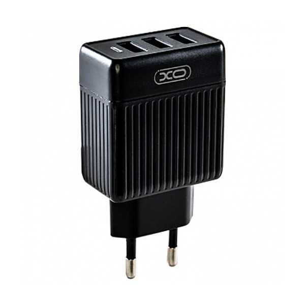 XO L58 - szybka ładowarka sieciowa - 3xUSB, QC 3.0, 3A, 18W + kable