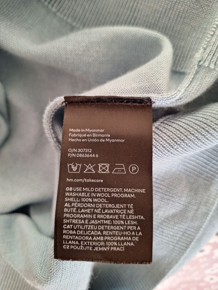 Sweterek męski 100% wełna H&M
