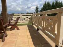 Barierki balustrady ogrodowe zewnetrzne drewniane 10x10