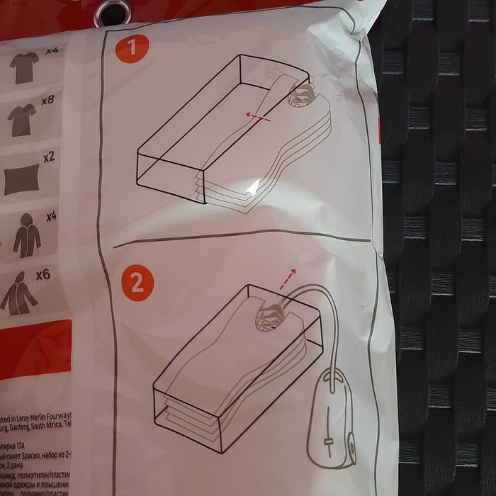 NOVO Conjunto 2 Sacos de Vácuo Com Cabide XXL 60x150cm