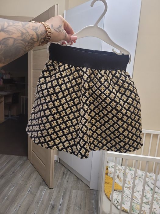 Spódniczka 116 122 złota czarna