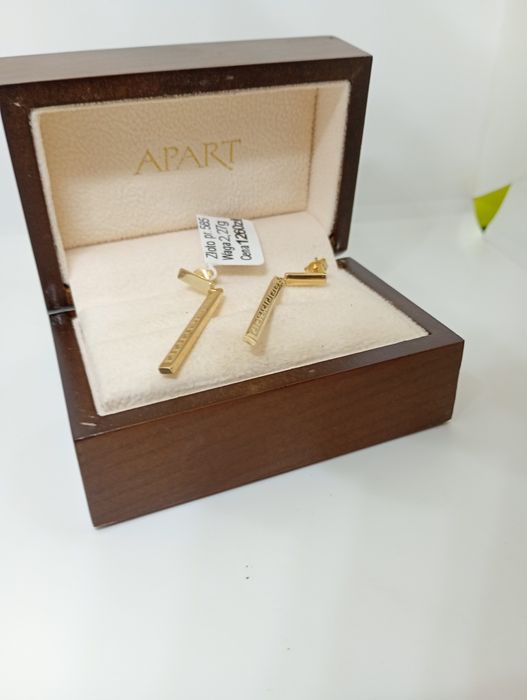 NOWE ZŁOTE kolczyki 14k pr.585 Komis Madej Sc