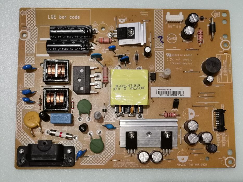 Fonte de alimentação LG 715G7801-P01-W04-0H2H