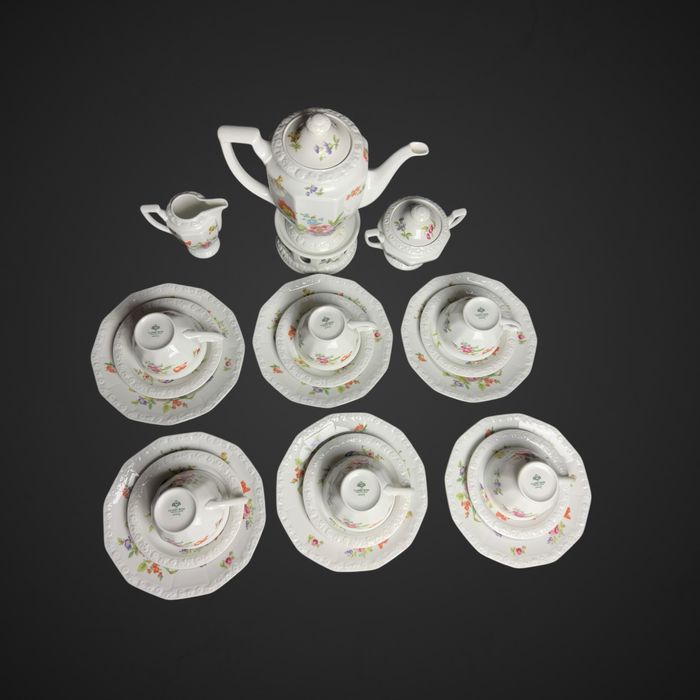 Serwis kawowy Rosenthal biała maria bukiet letni sommerstraus B4/12145