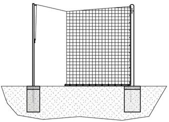 Bramka do piłki nożnej aluminiowa 7,32x2,44 TULEJOWANA TYP1