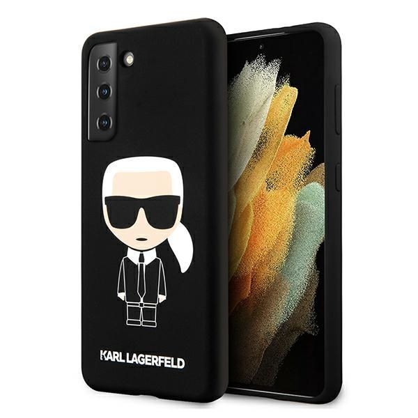 Etui Karl Lagerfeld Silicone Iconic do Galaxy S21+ - Czarny