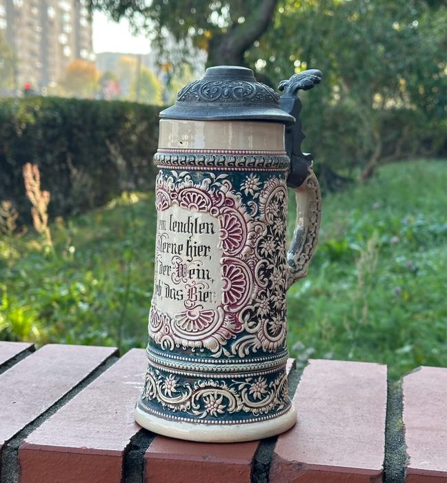 Xix wiek przedwojenny kufel secesja secesyjny