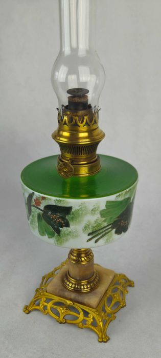 Piękna kolumnowa lampa naftowa SECESJA XIX w - Francja