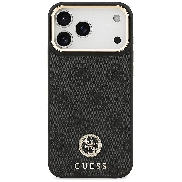 Etui Guess 4G Strass Logo MagSafe na iPhone 17 Pro Max - czarne