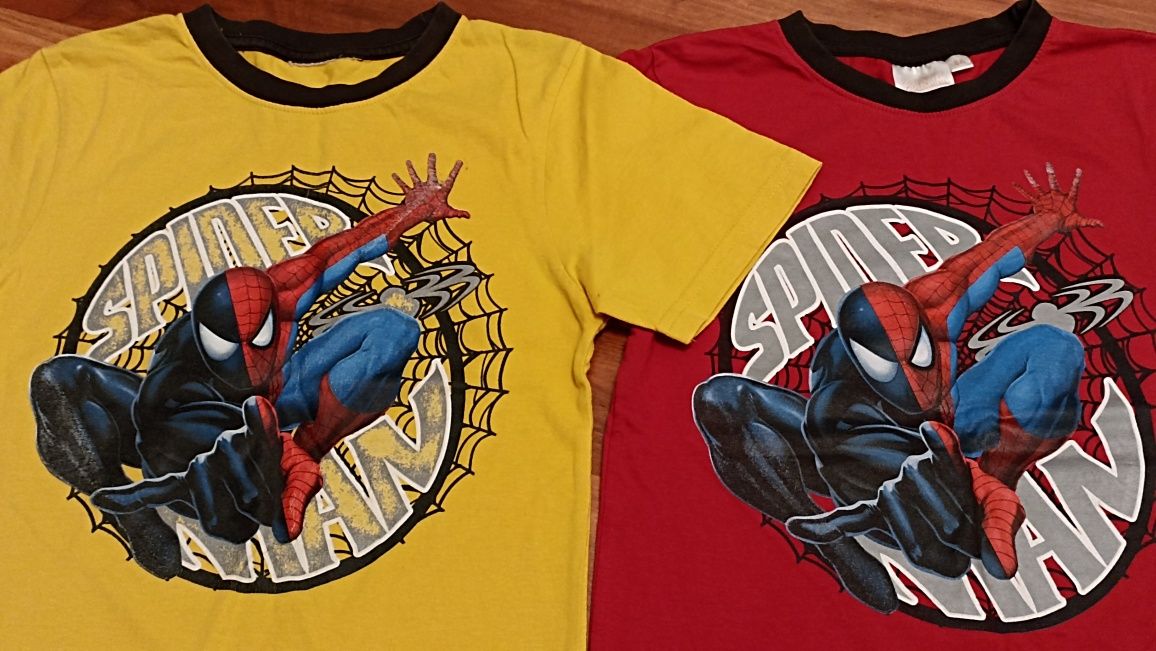 Koszulki chłopięce Spiderman, 2 sztuki, r. 122