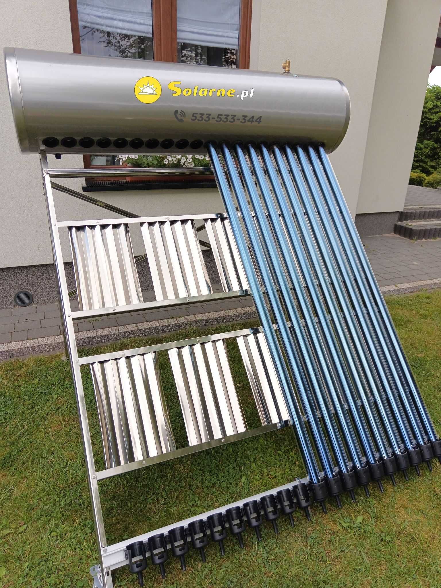 Ciśnieniowe Kolektory Słoneczne - Solarny podgrzewacz 100L Nierdzewny