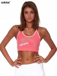 Biustonosz sportowy Adidas 164 biały, różowy