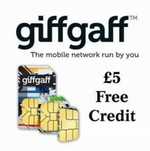 Giff gaff starter UK karta sim Anglia Wielka Brytania