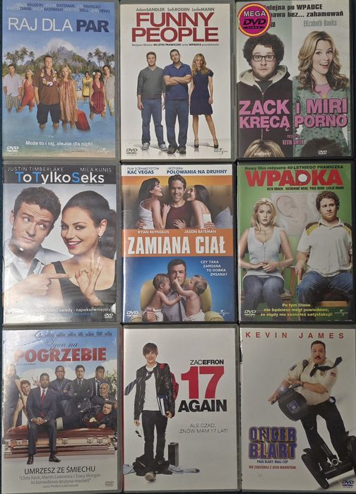 Filmy na DVD (cena za całość), wydania po polsku