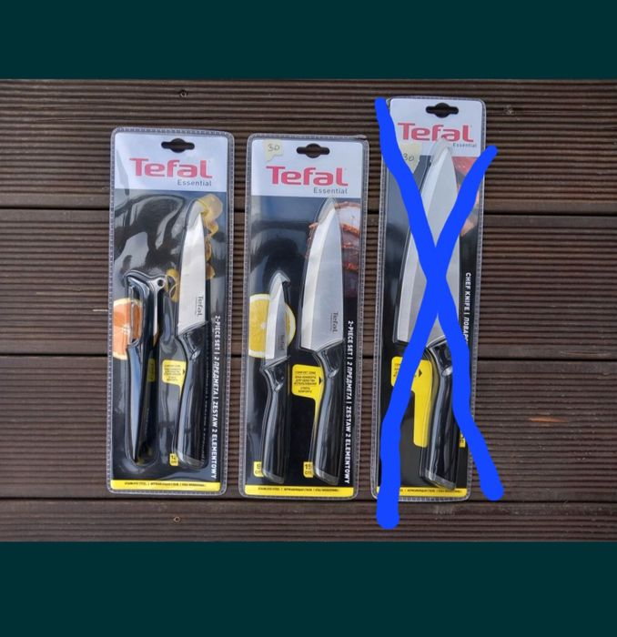 Tefal Zestaw 3 Noży + Obieraczka