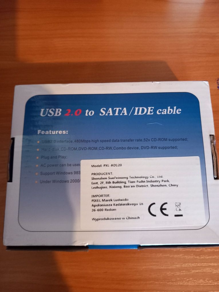 Sprzedam kabel usb 2,0 sata/IDE