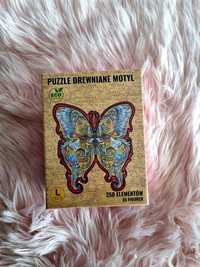 Nowe Puzzle drewniane motyl 250 el + 25 figurek eco