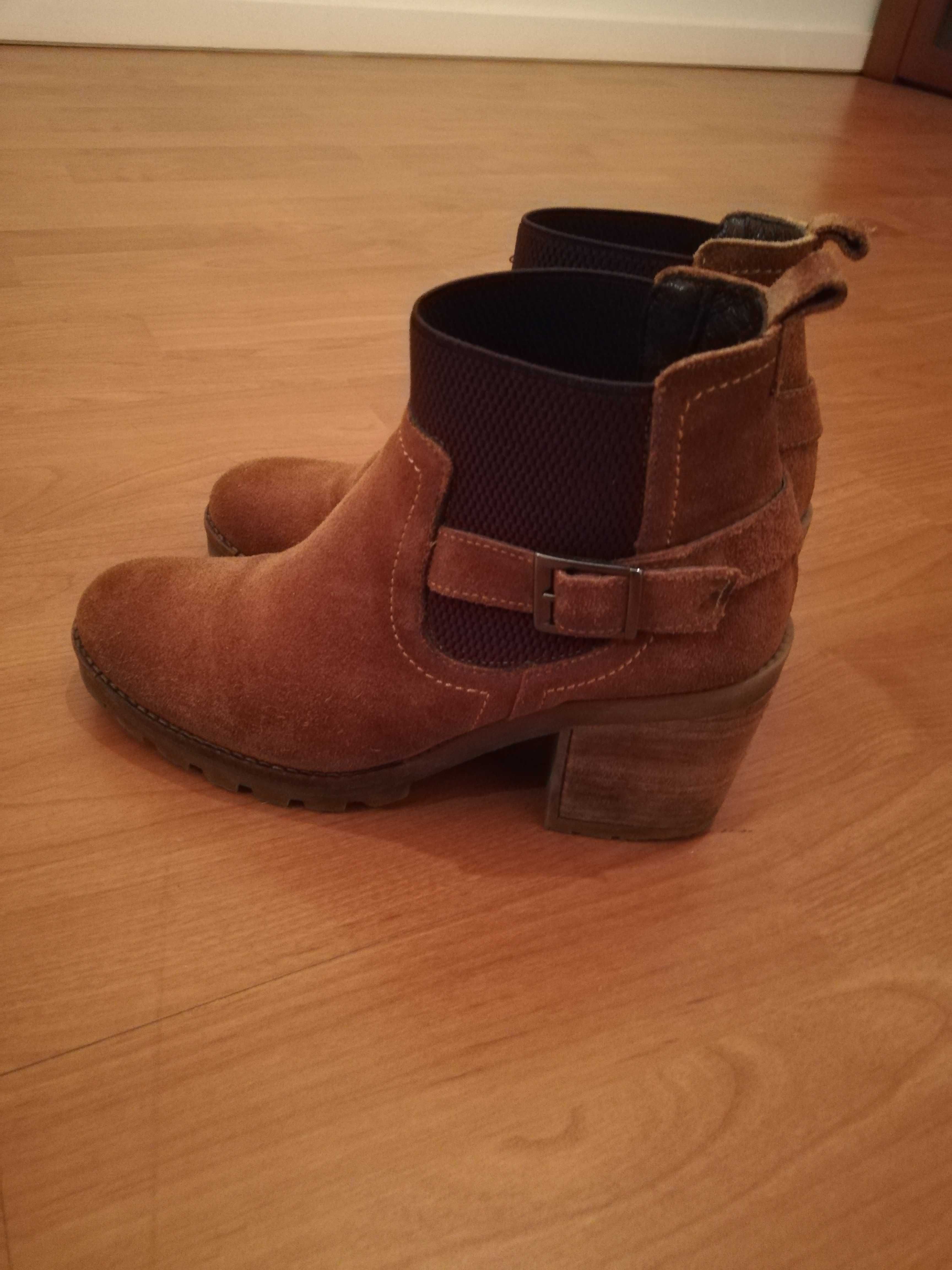 Botas salto camel