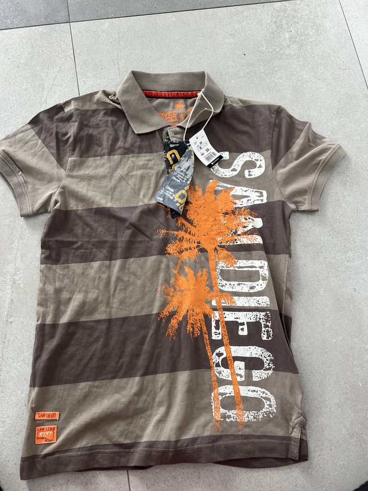 Koszulka polo w paski Reserved M