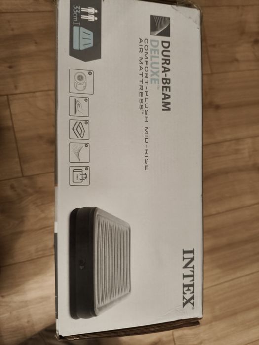 Materac dmuchany dwuosobowy intex dura-beam deluxe