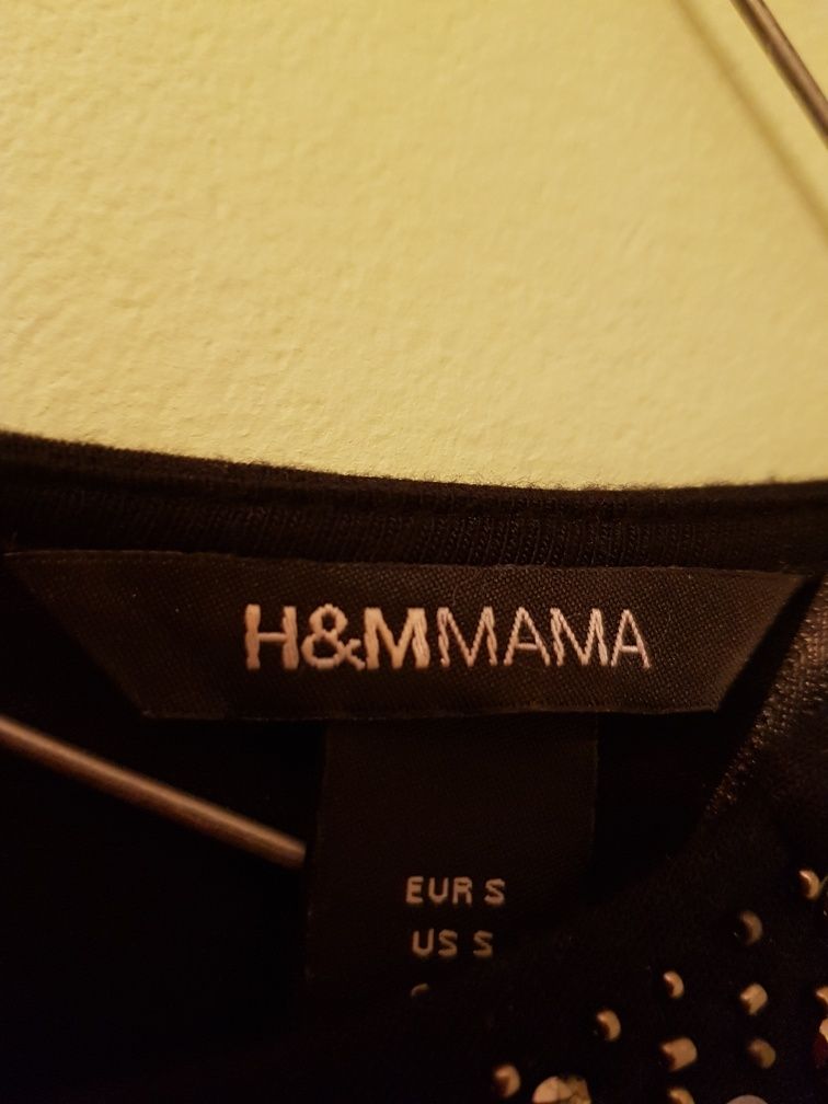 Mała czarna ciążowa sukienka  H&M wesele