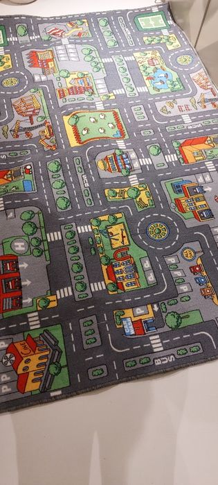 Dywan dwustronny  dzieciecy miasto i wieś  140×200cm