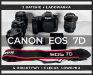 Canon EOS 7D + 4 obiektywy + plecak GRATIS | Stan BDB