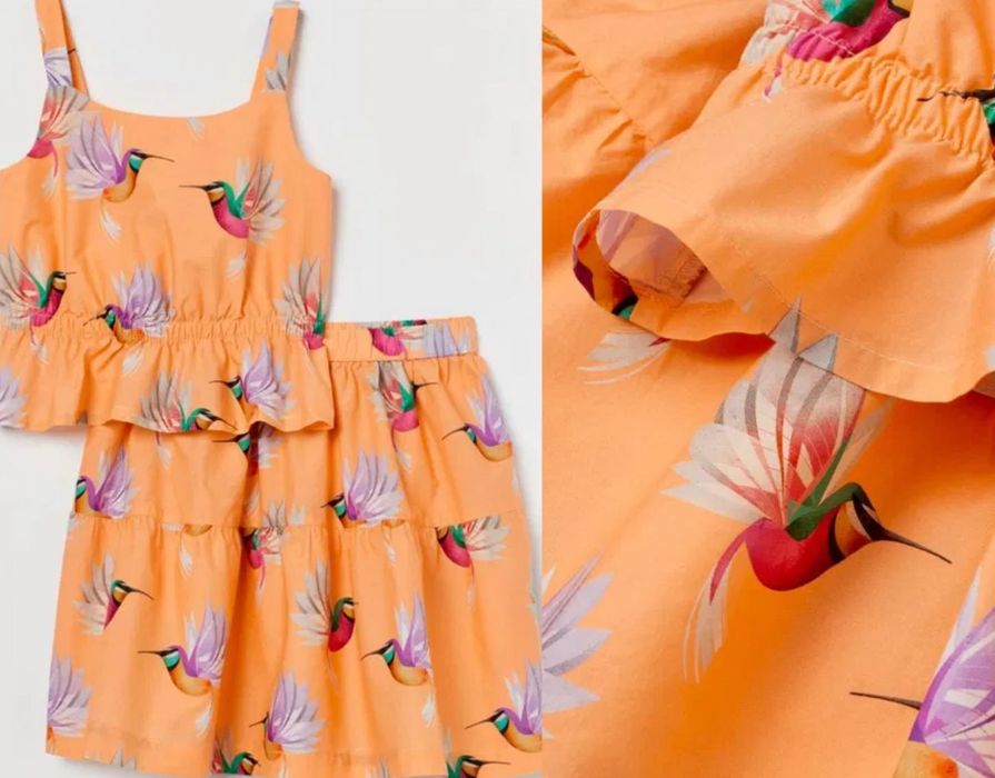 HM Dieter Braun. Komplet spódniczka, bluzka, top  KOLIBERKI, KOLIBRY