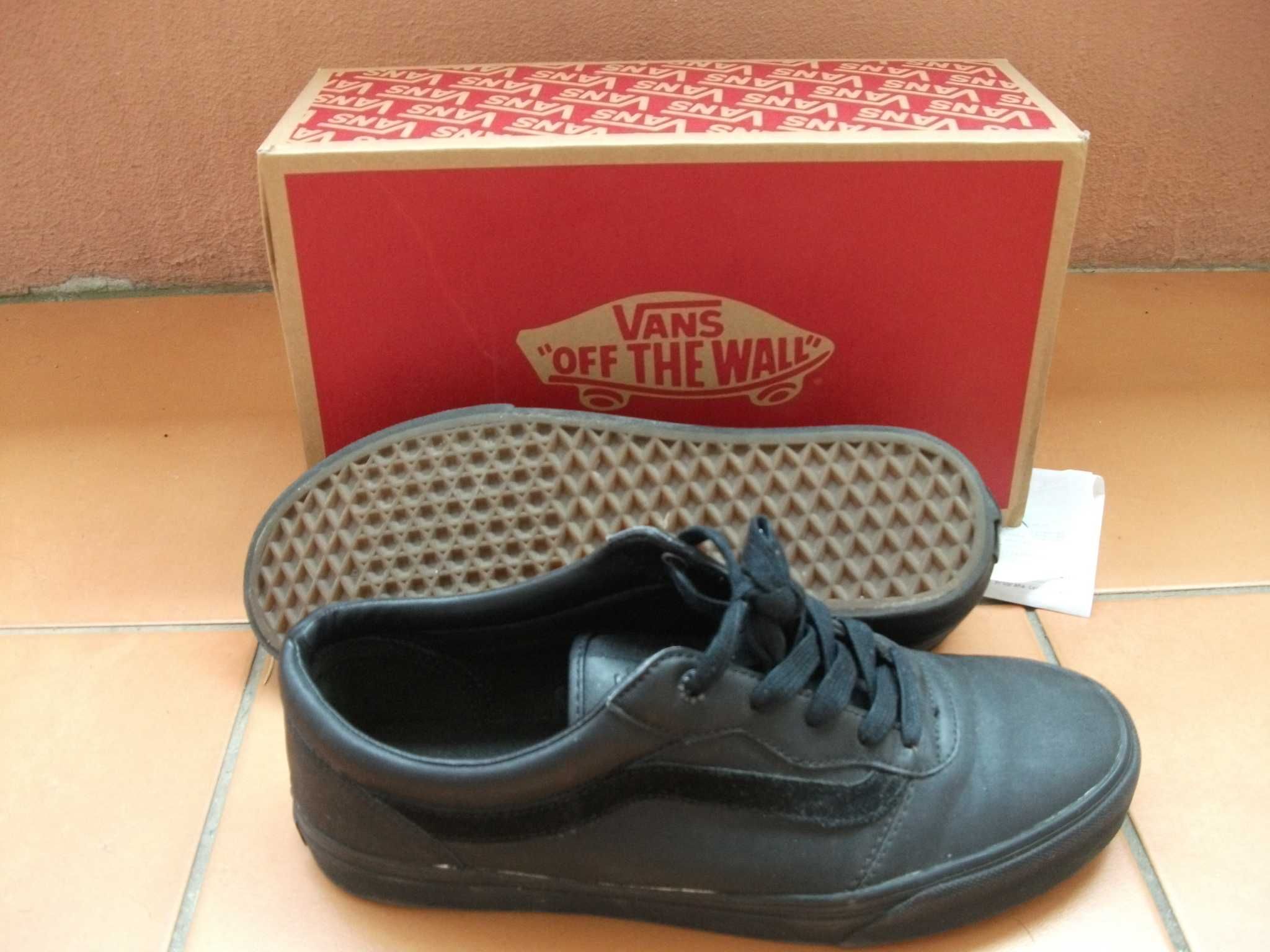 Sapatilhas Vans Milton (Leather) Black (44-44,5) Como NOVAS com caixa