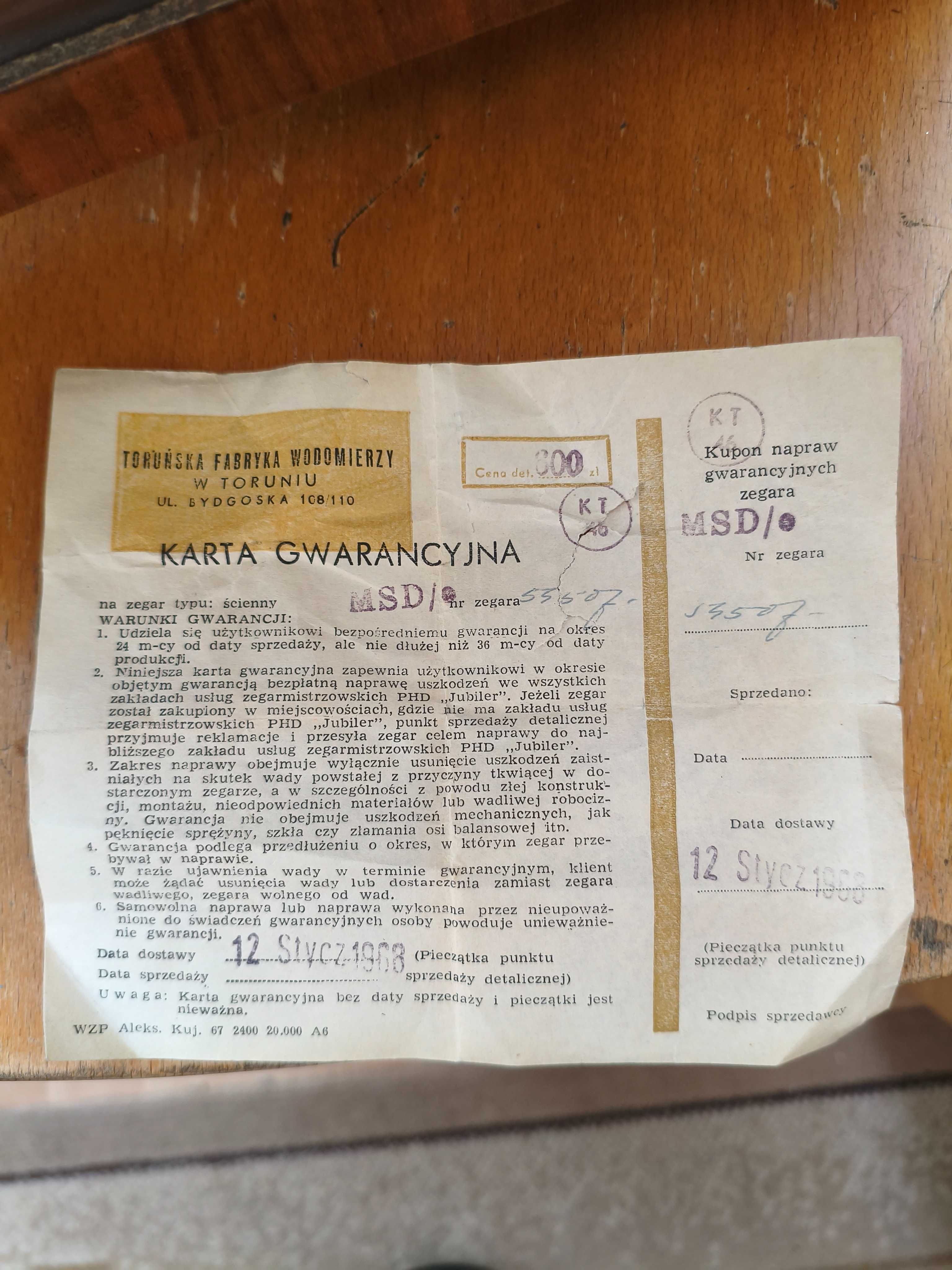 Zegar szafkowy Metron MSD