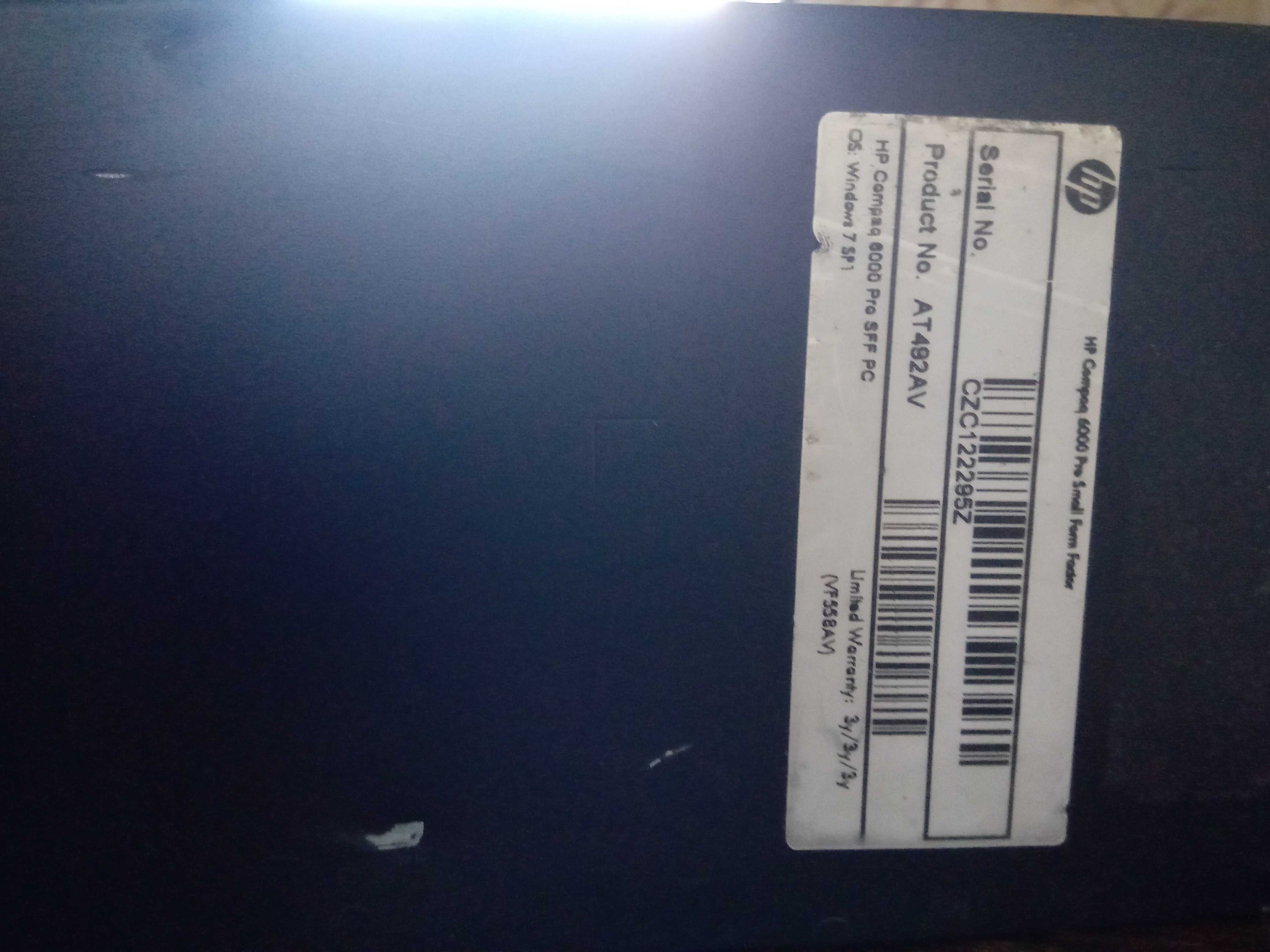 Продам компьютер HP compaq 6000 Pro SFF PC