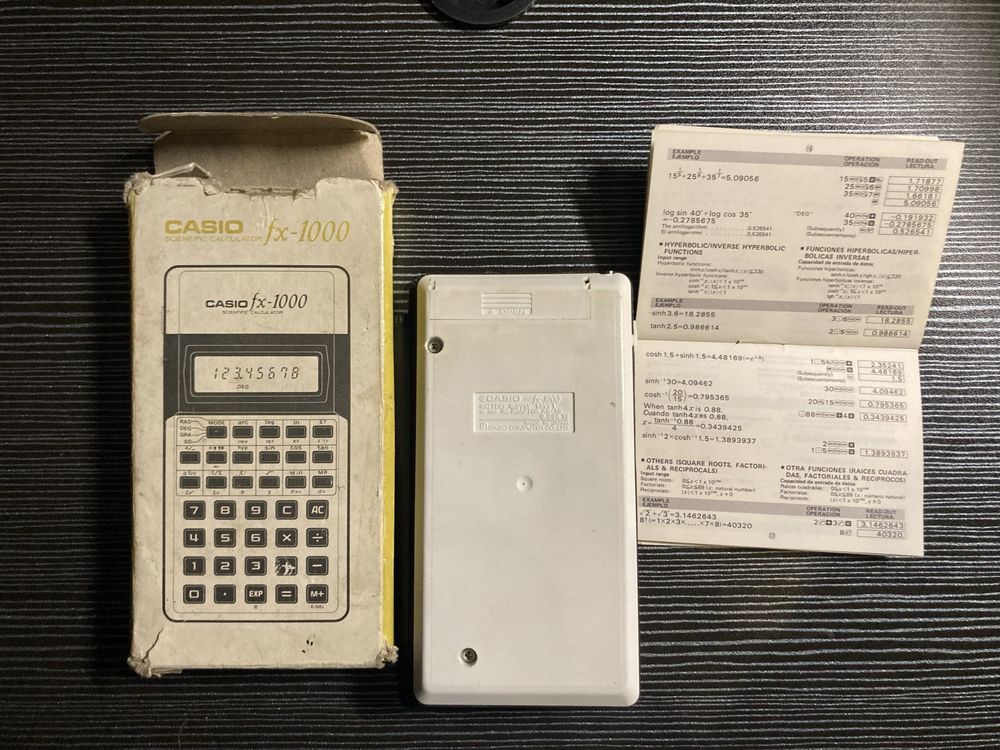 vintage kalkulator casio fx-1000