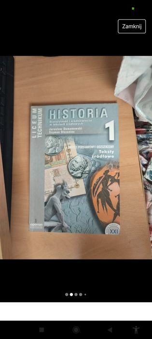 podręcznik Historia 1 Teksty źródłowe. Liceum, technikum Autor:Jarosła