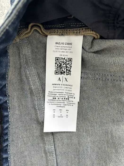 Джинси чоловічі Armani Exchange 36 розмір сині фірмові