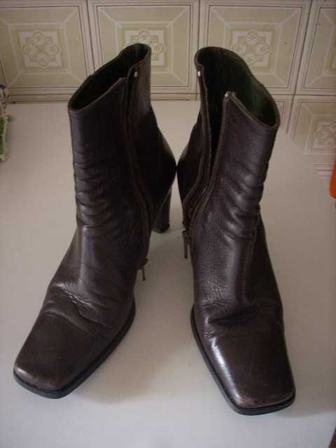 Botins pele Hera castanho tamanho 36