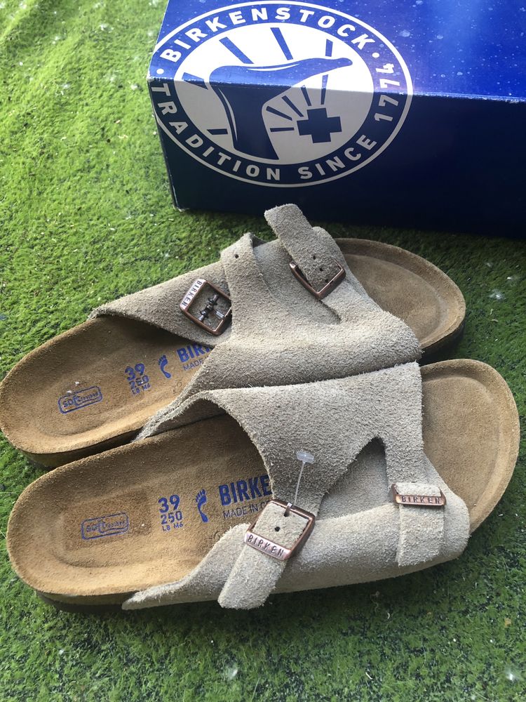 Birkenstock zurich soft suede sandal beige 39 pp