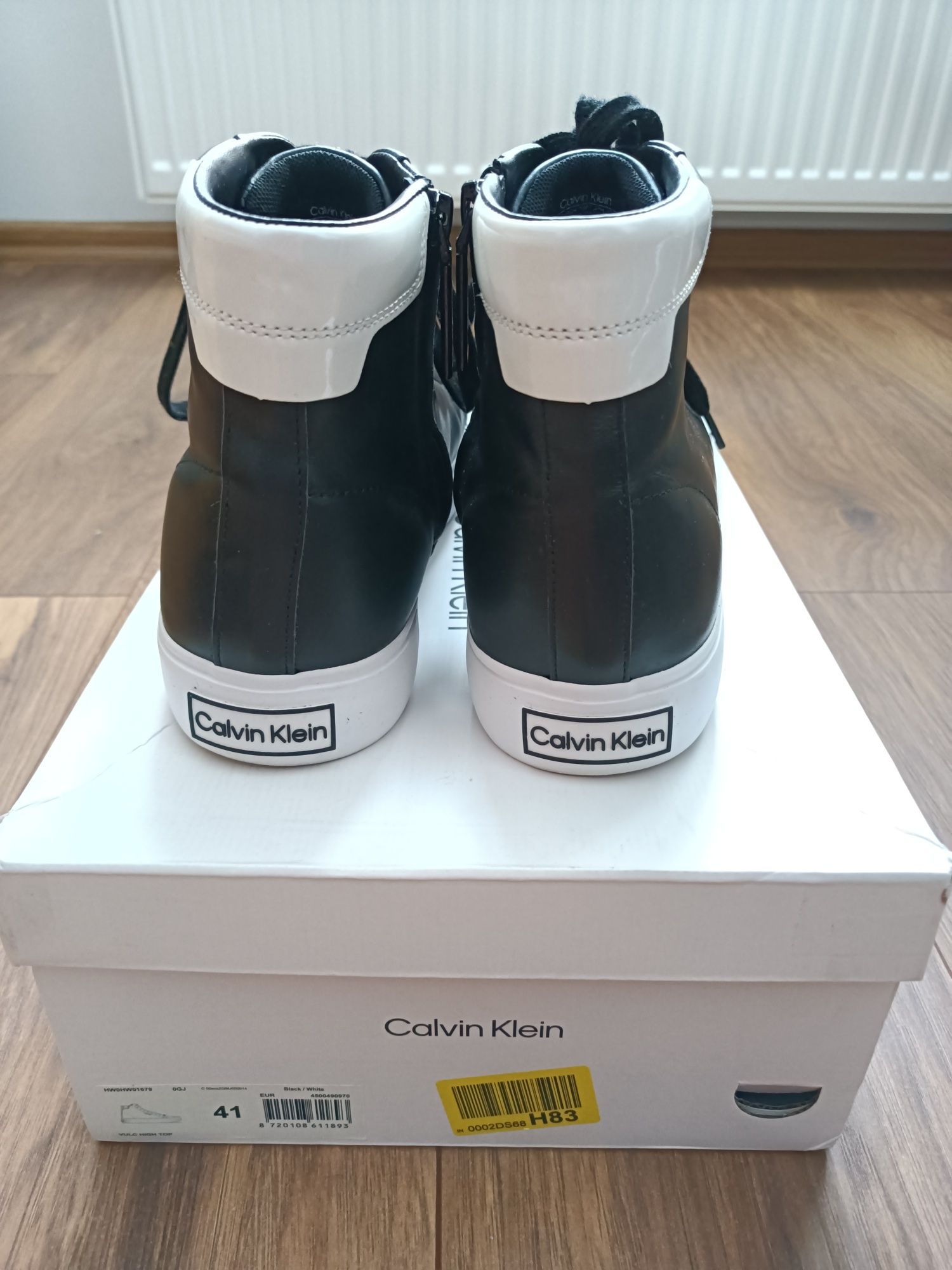 Sneakersy wysokie Calvin Klein skóra 41