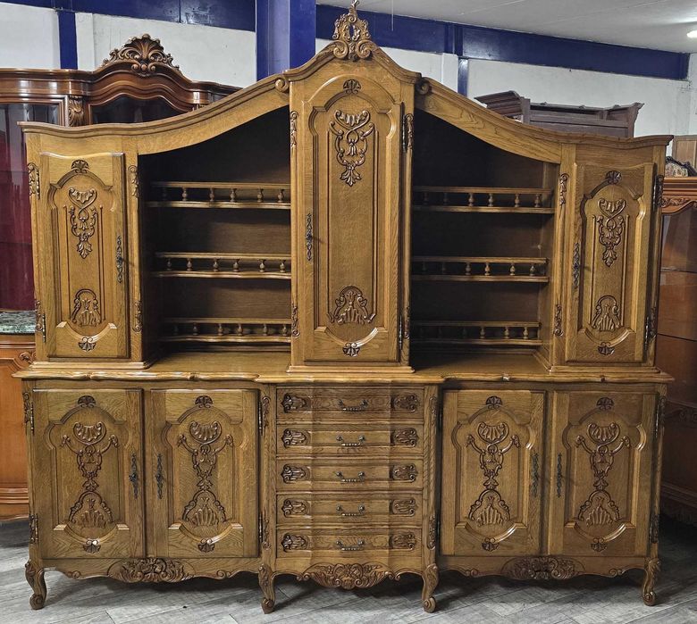 Duży Kredens / Komoda Z Nadstawką / W Stylu Ludwikowskim / Ludwik /