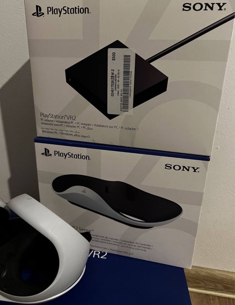 Sony Playstation VR 2 + stacja ładująca i adapter do PC